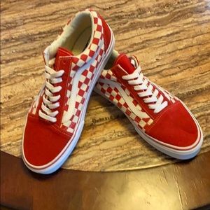 Vans Old Skool - Red Checkerboard